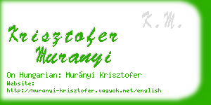 krisztofer muranyi business card